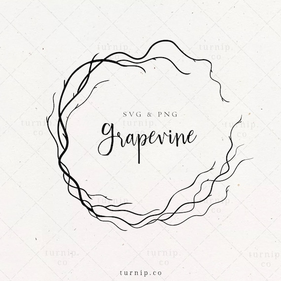 Download Grapevine Wreath Svg Vine Frame Clipart Simple Border Png Etsy