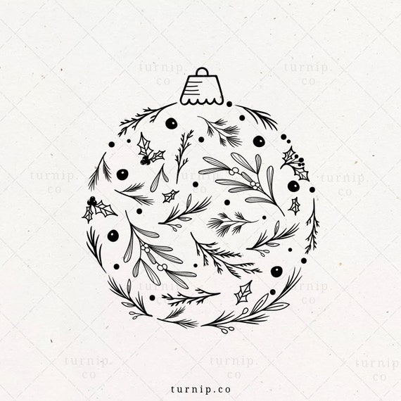 Download Christmas Ornament Svg Png Clipart Sublimation Graphic Etsy