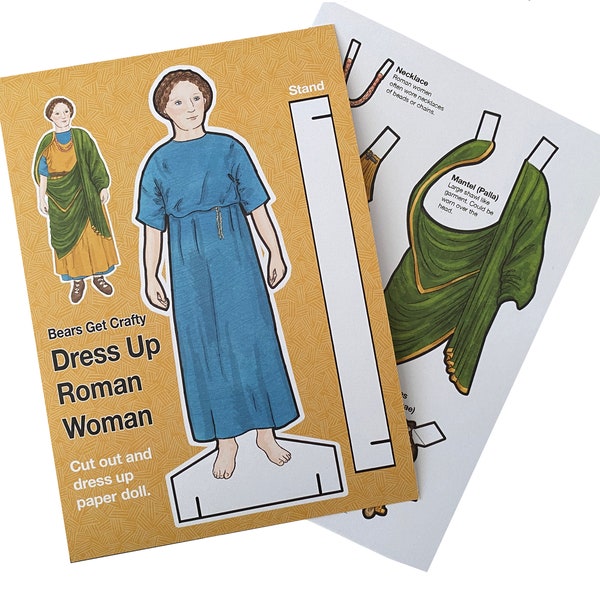 Roman Woman Dress Up Paper Doll