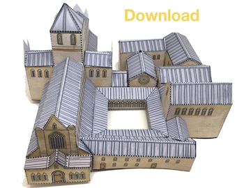 Download Medieval Monastery Cut Out and Make Card Model