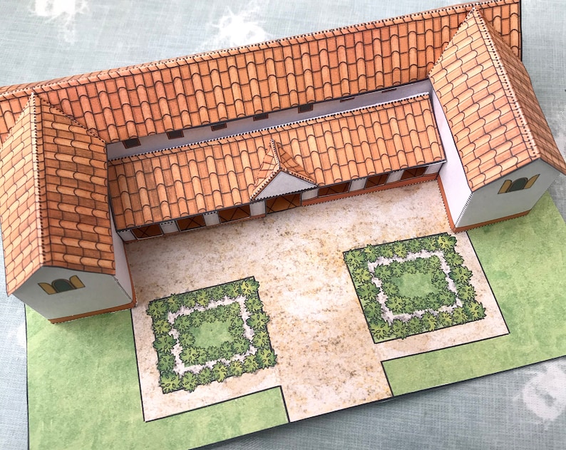 Download Roman Villa Paper Model - Etsy