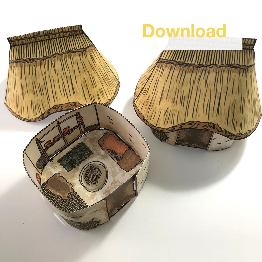 Download Stone Age Neolithic House Paper Model - Etsy