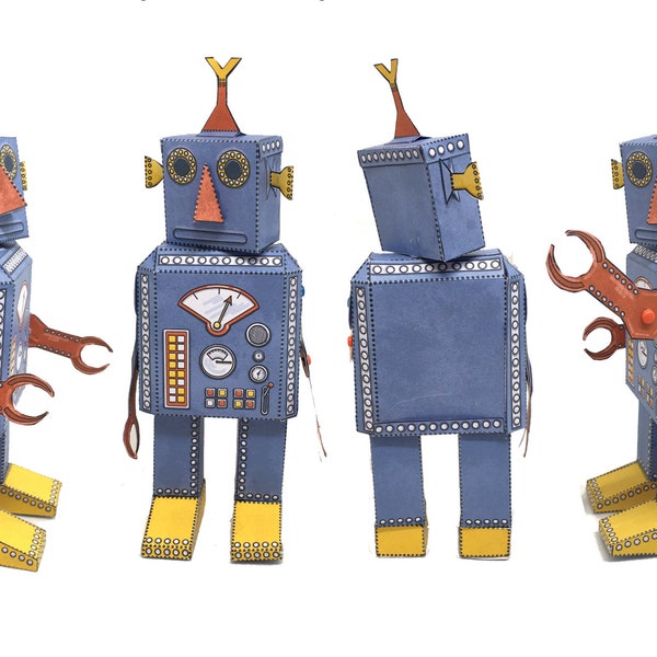 Retro Robot Paper Model Download