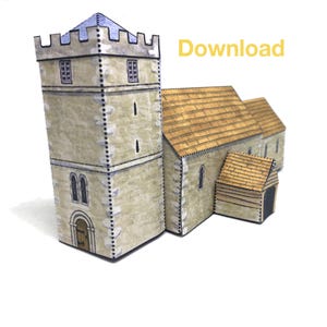 Descargar modelo de papel de la iglesia normanda