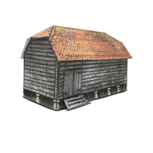 Download Historic Saddle Stone Barn Paper Model