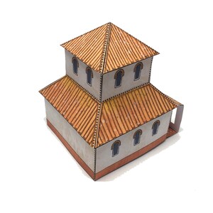 Roman British Temple Paper Model Download image 5