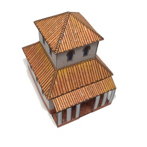 Roman British Temple Paper Model Download image 10