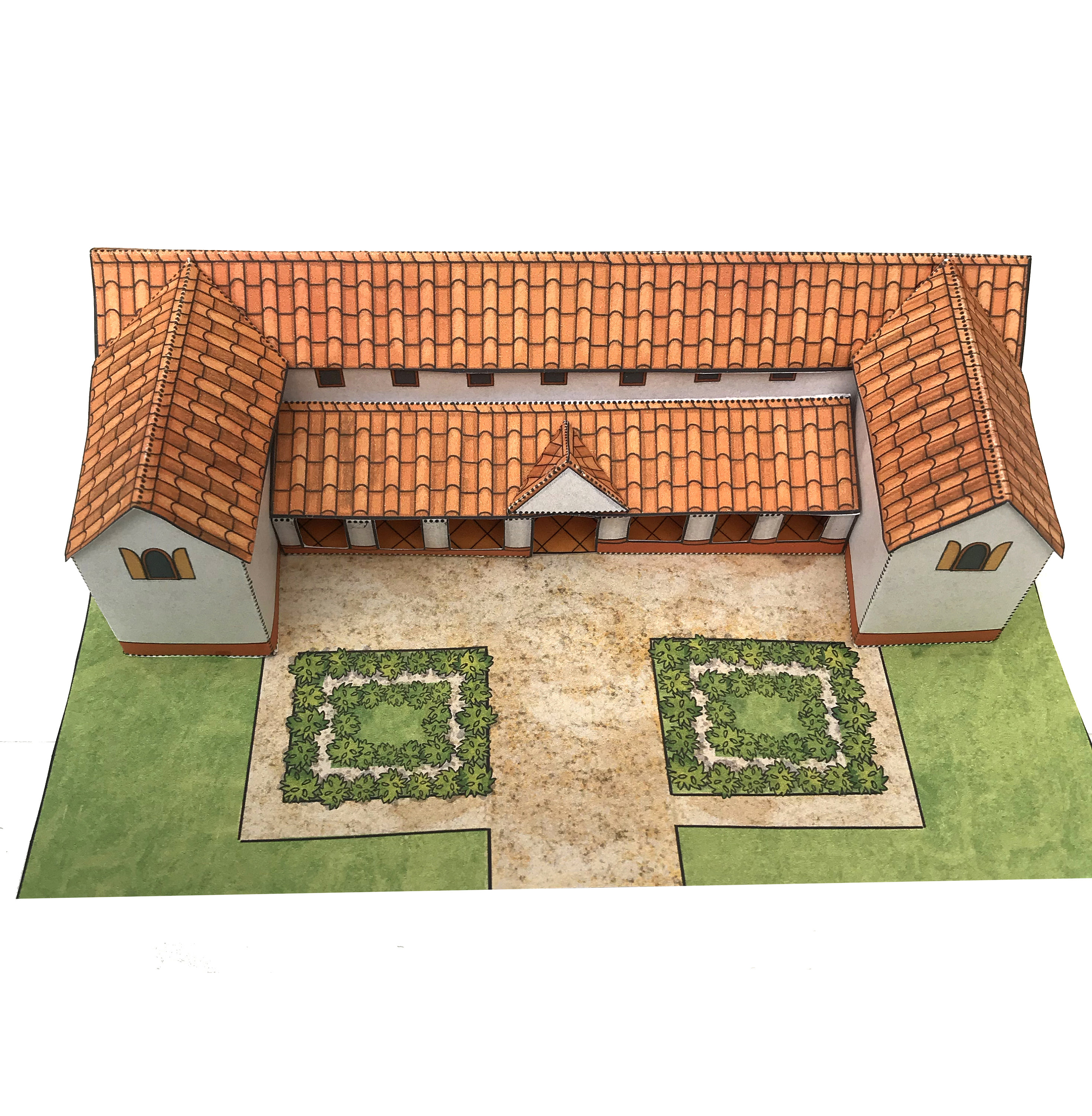 Download Roman Villa Paper Model - Etsy