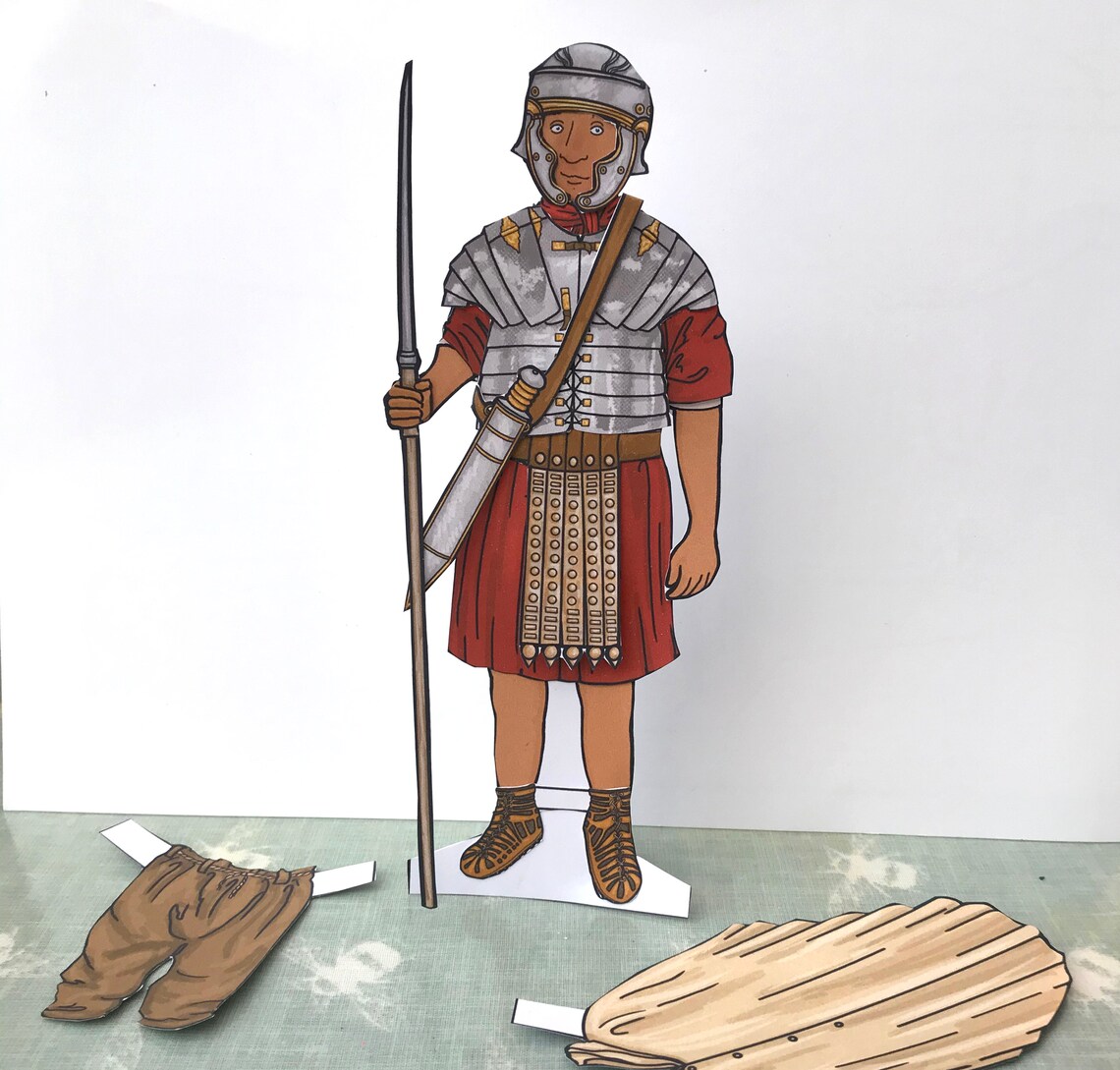 Cut Out and Dress up Roman Legionary Figure to Colour. - Etsy