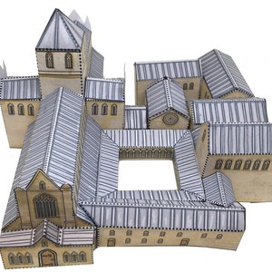 Medieval Monastery Cut Out and Make Card Model Download