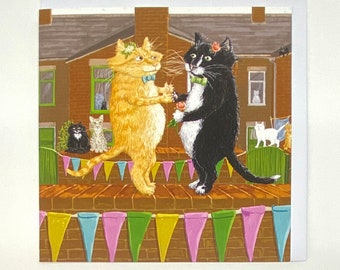 Cats' Wedding Greetings Card