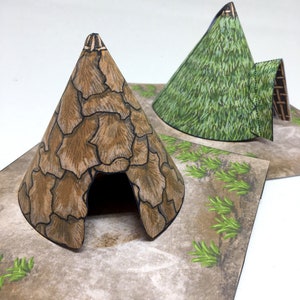 Stone Age Mesolithic Houses Paper Models Download