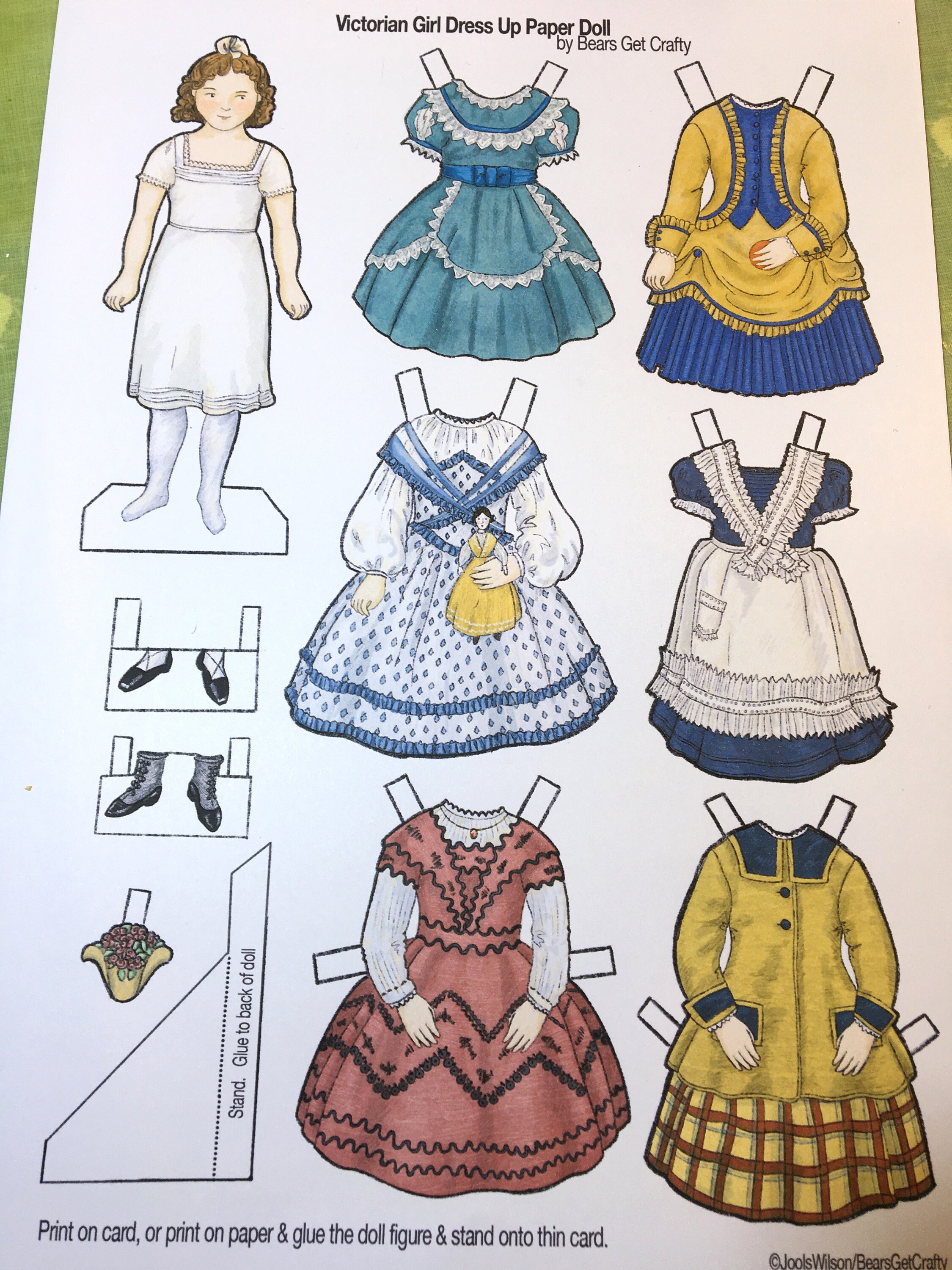 Download Victorian Girl Paper Dress up Doll Etsy