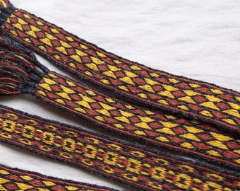 Tablet woven belt, card woven band, woven braid, viking belt, medieval belt, Brettchenborte, tablet weaving, tablet weave, Viking dress, A22