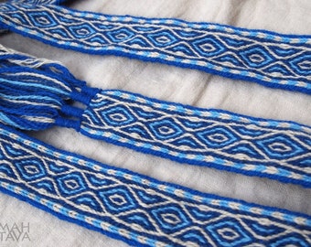 Tablet woven belt, card woven band, woven braid, viking belt, medieval belt, Brettchenborte, tablet weaving belt, tablet weave, A10b