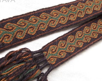 Tablet woven belt, card woven braid, viking belt, medieval belt, Brettchenborte, tablet weaving, tablet weave, Viking clothes, pattern B07