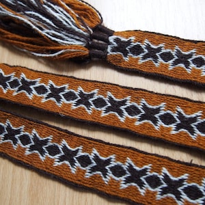 Tablet woven belt, card woven band, woven braid, viking belt, medieval belt, Brettchenborte, tablet weaving, tablet weave, pattern A40