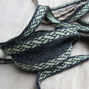 Tablet woven trim, Birka, viking trim, tablet weaving, tablet weave, woven braid, brettchenborte, viking tunic, viking dress, C04