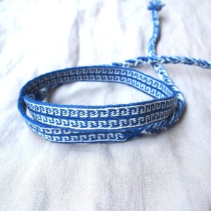 Greek pattern woolen woven headband, ancient reenactment, hellenic, Greco-Roman clothes, tablet woven, card weaving, pattern A45