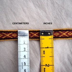 Tablet woven band, woolen viking trim, based on archaeological find from Iceland, tablet weaving, tablet weave, woven braid, brettchenborte, image 2