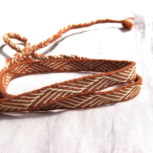 Woolen headband - tablet woven, card woven braid, medieval reenactment, tablet weaving, viking headband, hatband, pattern T20