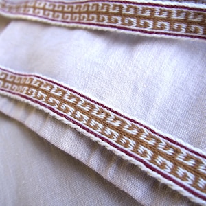 Greek pattern woolen woven band, ancient reenactment, hellenic, Greco-Roman clothes, pattern A45