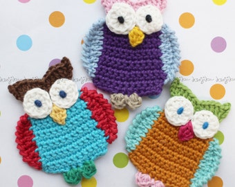 Owl crochet pattern,OOAK,Owl Applique, DIY, Owl Lover, Owl Addcit, Owl PDF Pattern, Owl Crochet, Crochet Owl, Owl Pattern, Owl