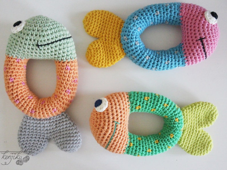 Fish Baby Rattle Baby Rattle Fish Baby Toy Baby Toy Etsy