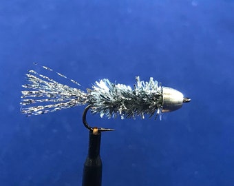 Potomac River Shad Dart Fly for Fly Fishing for American Shad and Hickory Shad (Silver - Heavy Hook - size 6)