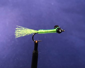 Potomac River Shad Dart Fly for Fly Fishing for American Shad and Hickory Shad (Chartreuse - Heavy Hook - size 6)
