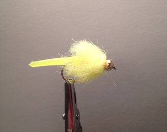 2 Size 8 Beadhead Squirminator (Yellow) Flies for Fly Fishing