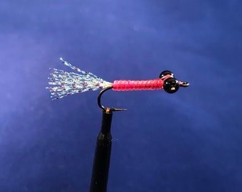 Potomac River Shad Dart Fly for Fly Fishing for American Shad and Hickory Shad (Pink - Heavy Hook - size 6)