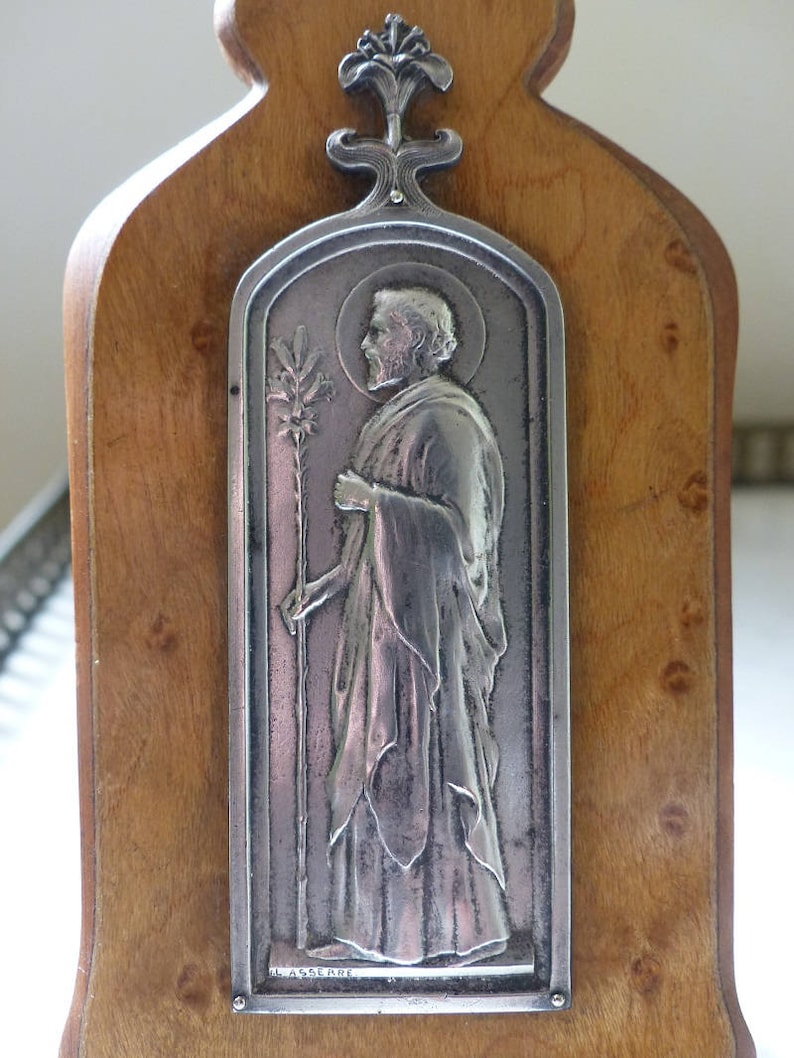 Christian metal art. Framed metal art. Religious frame. Saint Etsy