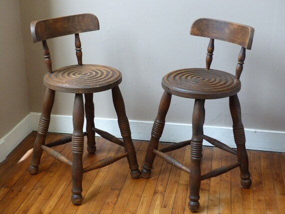 Kids Chairs Solid Wood Stools For Children Rough Wood 1950s Bedroom Furniture