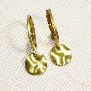 Mini Creole WAVEBREAKER minimalist creole gold dot (2225)