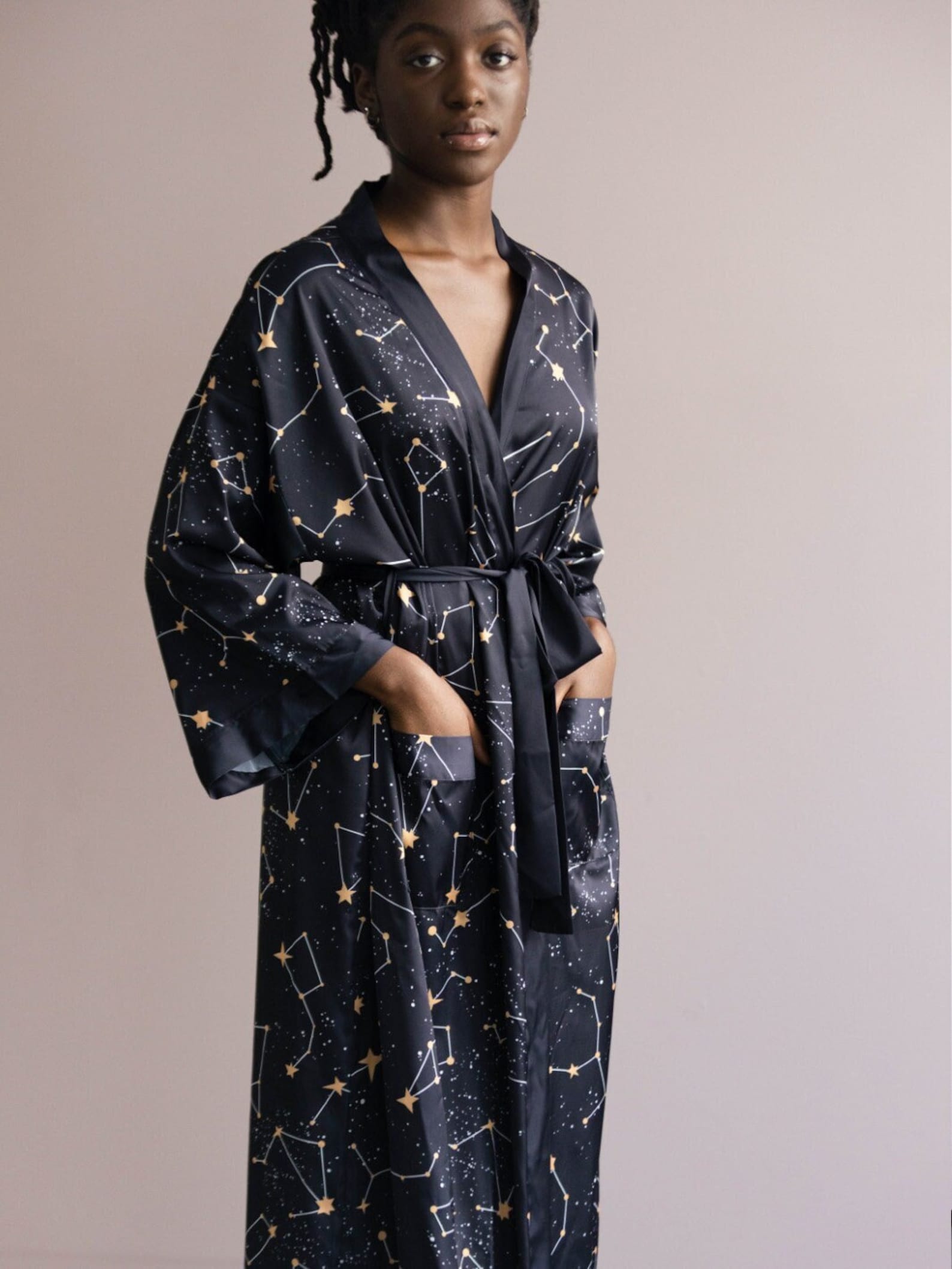 Constellation Robe: Long Astrology Stars Cosmos Bohemian Kimono ...