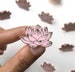 Lotus Enamel Pin, Floral enamel pin Needle Minder Pink Flower Jacket Pin Badge, Lotus jewelry, Botanical enamel pin 