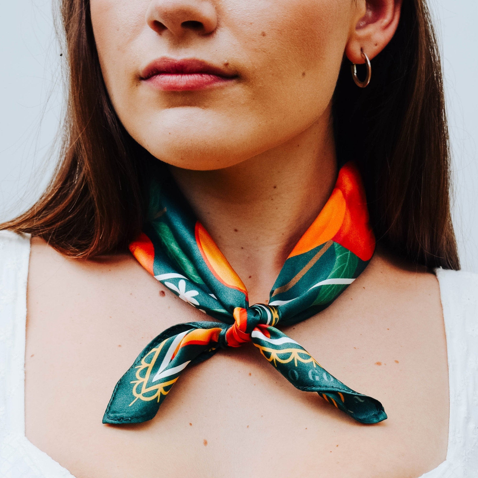 Peach silk scarf sale