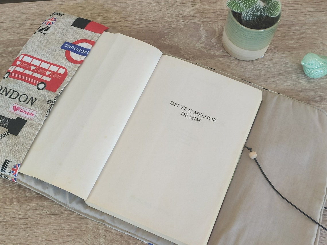 London Book Sleeve Wrap Book Cover Fabric Book Cover Book Etsy