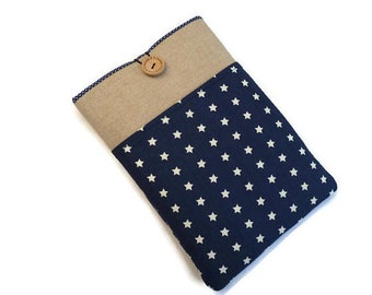 Kindle Sleeve, Kobo Libra 2 sleeve, Kobo Libra H2O cover, Kobo Forma case, Kobo Clara HD, Tolino Vision 5/6 sleeve - Blue Stars