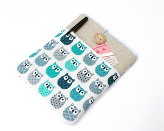 Kobo Libra H2O sleeve, Kobo Forma case, Kobo Clara HD pouch, Kobo Aura One sleeve, Kobo Libra 2 sleeve Owls fabric