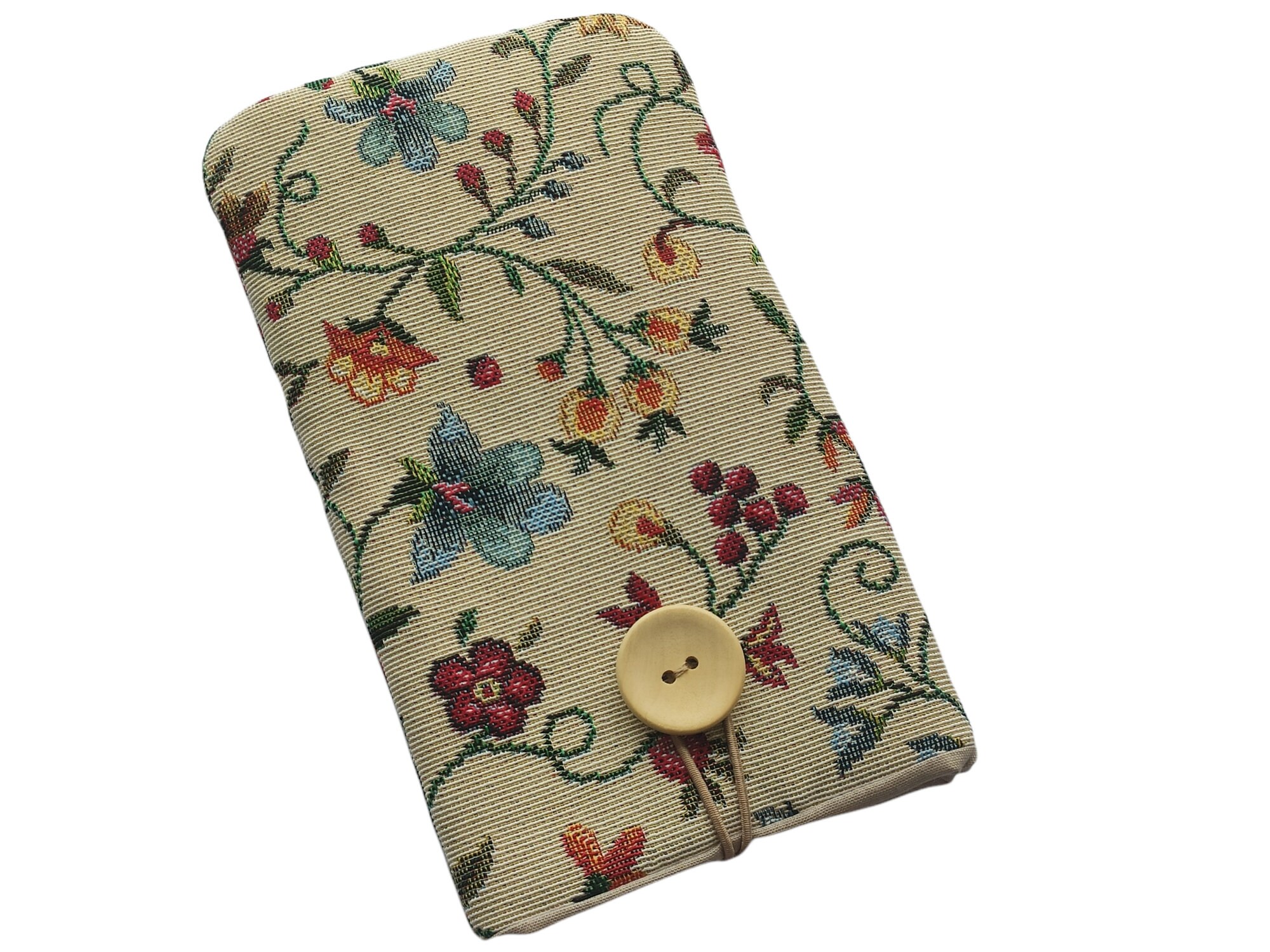 Floral Phone Pouch, Fabric Phone Case, Cell Phone Cover Floral Phone Pouch, Fabric Phone Case, Cell Phone Cover