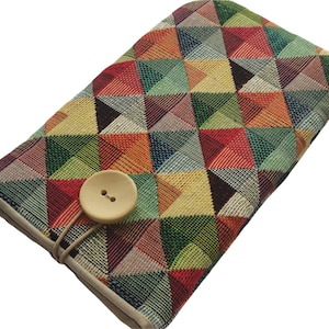 Geometric Fabric Cell Phone pouch, Cell phone case cover, gift for her, Smartphone Pouch, Padded phone case, Women&#39;s Phone Sleeve