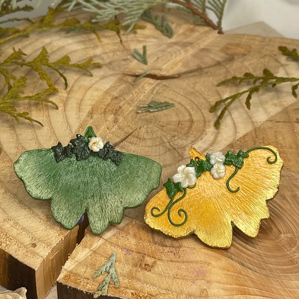 Pendentif décoré en feuilles de Ginkgo avec arrangement de lierre