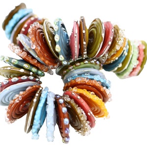 Handmade Lampwork Beads for Jewelry Making: 42 disc