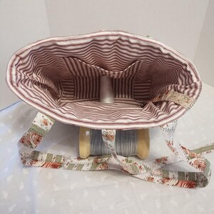 Handmade Quilted Cotton Large Everyday Tote Bag - Stiches n' Roses image 2