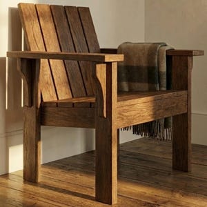 Projeto de Cadeira de Jardim Faça Você Mesmo | Móveis de Jardim Modernos no Estilo Adirondack | Poltrona Externa em Estilo Mission | Projeto Digital de Marcenaria | Construção Fácil com Madeira 1x4