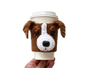 Jack Russell Terrier Cup Cozy, Jack Russel Owner Gift, Jack Russell Lover, Realistic Dog Themed Gift, Breed Specific Dog Mom or Dad Gift