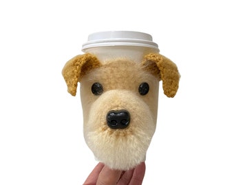 Airedale Terrier Dog Cup Cozy, Airedale Dog, Airedale Gift, Airedale Mom, Airedale Lover, Realistic Dog Gift, Dog Breed Gifts for Owners