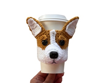 Pembroke Welsh Corgi Cup Cozy, Corgi Gift, Corgi Owner or Lover, Realistic Dog Themed Gift, Breed Specific Gifts, Dog Mom or Dad Present